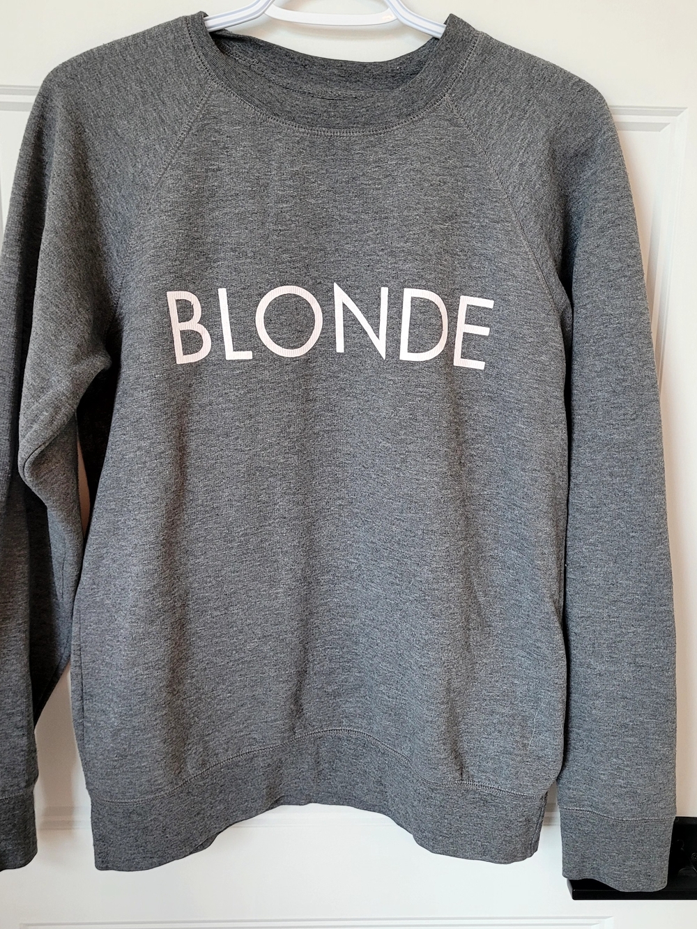Brunette The Label "BLONDE" Classic Crewneck Sweatshirt - Grey - Size S/M